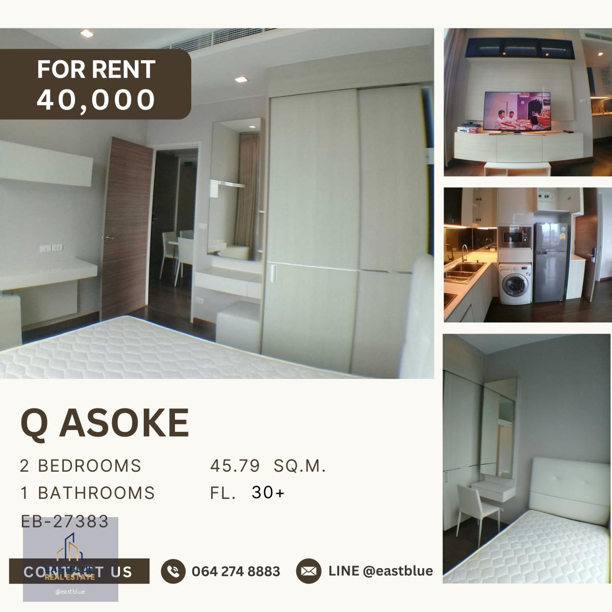 Q Asoke, 2 bed, 40000 per month