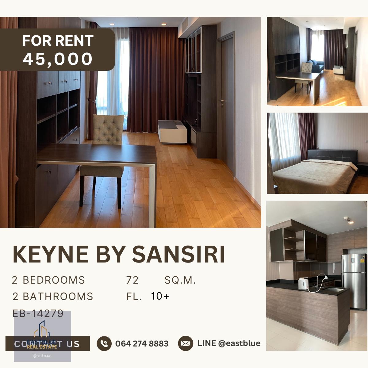 Keyne by Sansiri, 2 bed, 45000 per month