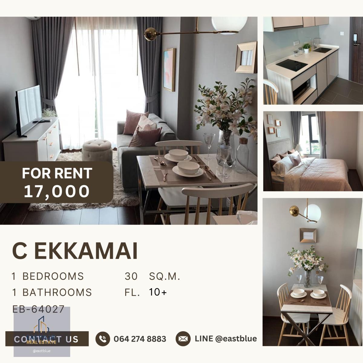 C Ekkamai, 1 bed, 17000 per month