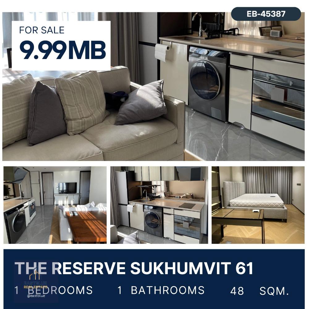 The Reserve Sukhumvit 61 1 ห้องนอน มีอ่างอาบน้ำ แต่งสวย เฟอร์ครบ 9.9 MB.