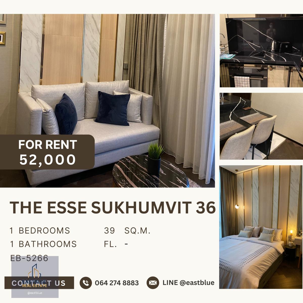 The Esse Sukhumvit 36, 1 bed, 52000 per month