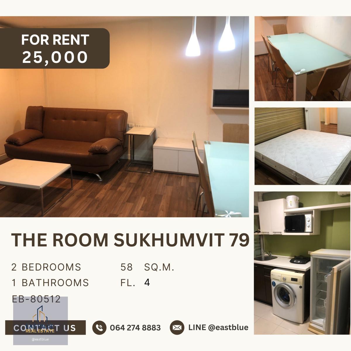 The Room Sukhumvit 79, 2 bed, 25000 per month