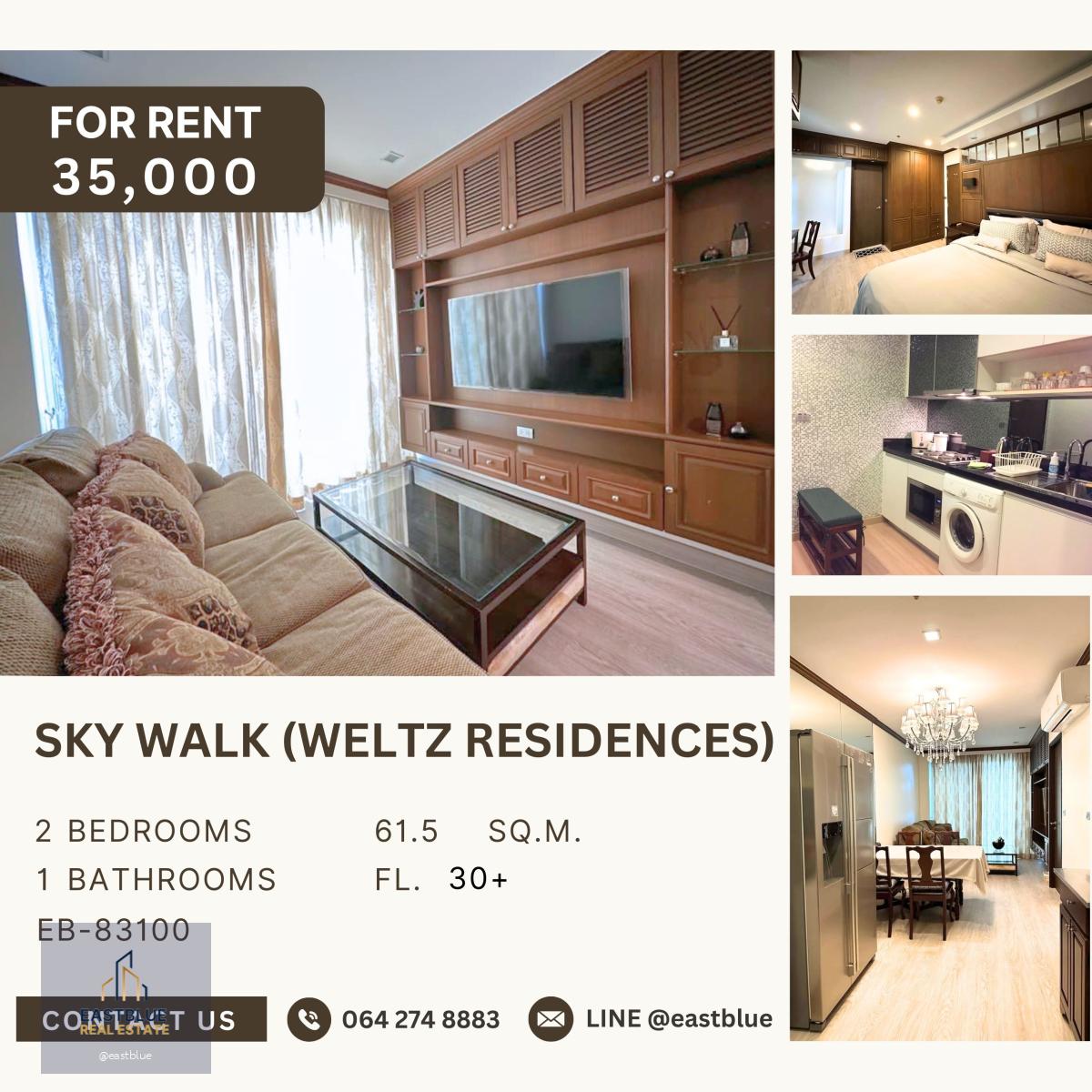 Sky Walk (Weltz Residences), 2 bed, 35000 per month