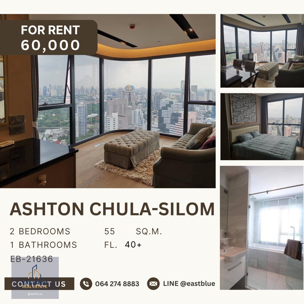 Ashton Chula-Silom, 2 bed, 60000 per month