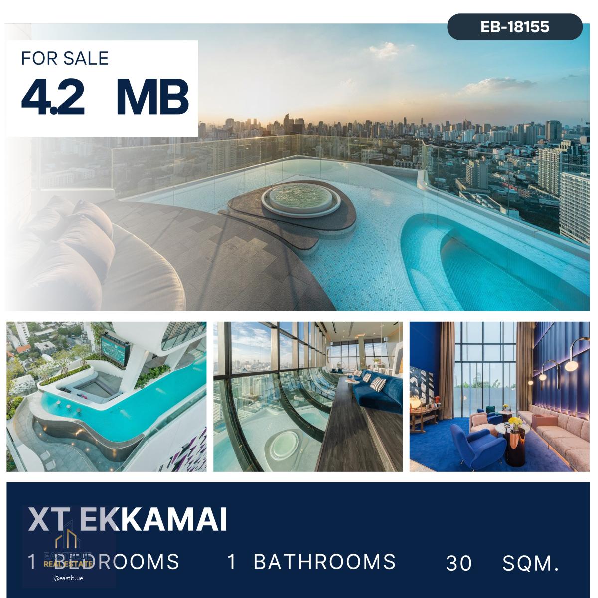 XT Ekkamai 1 Bedroom ขายพร้อมผู้เช่า 4.2 MB.