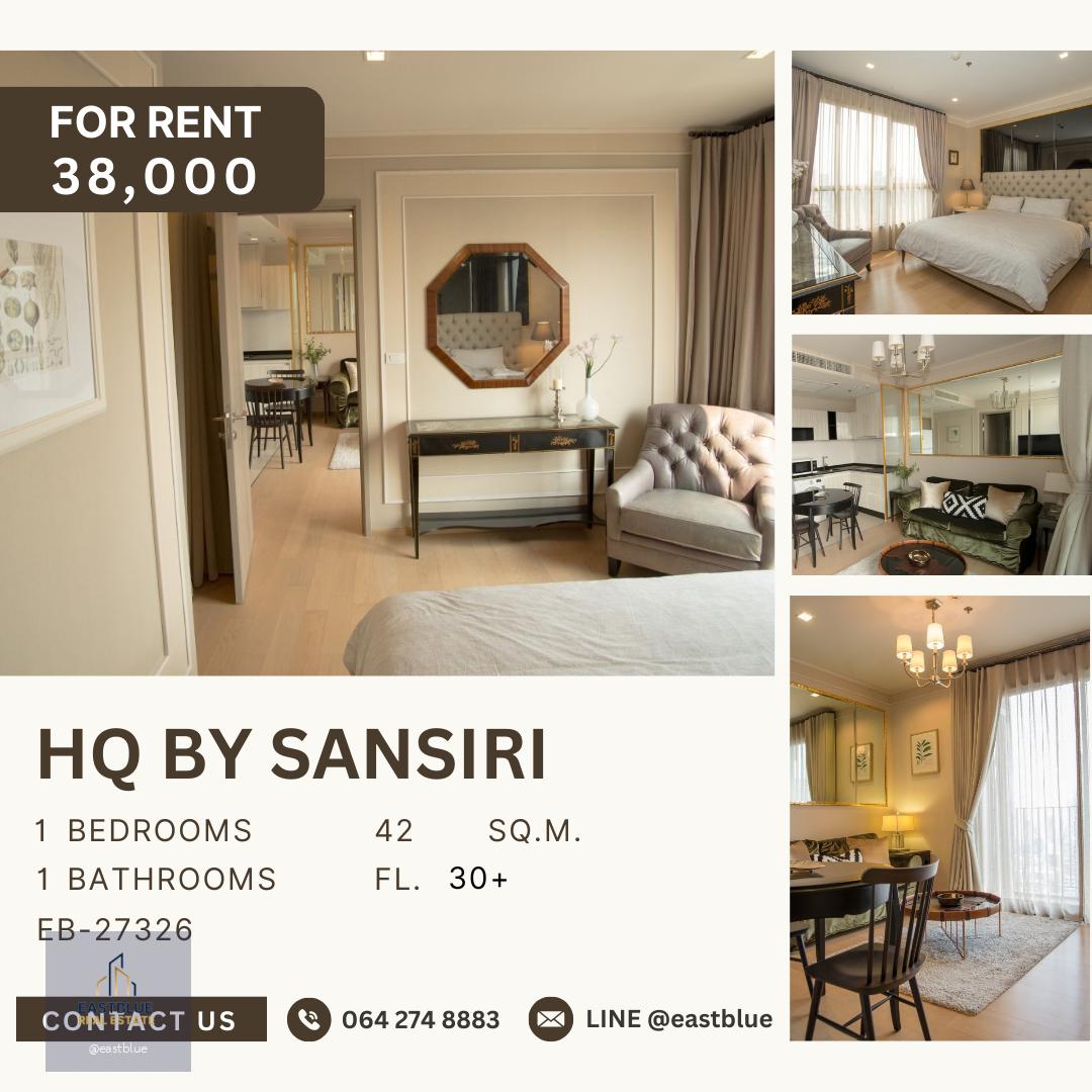 HQ By Sansiri, 1 bed, 38000 per month