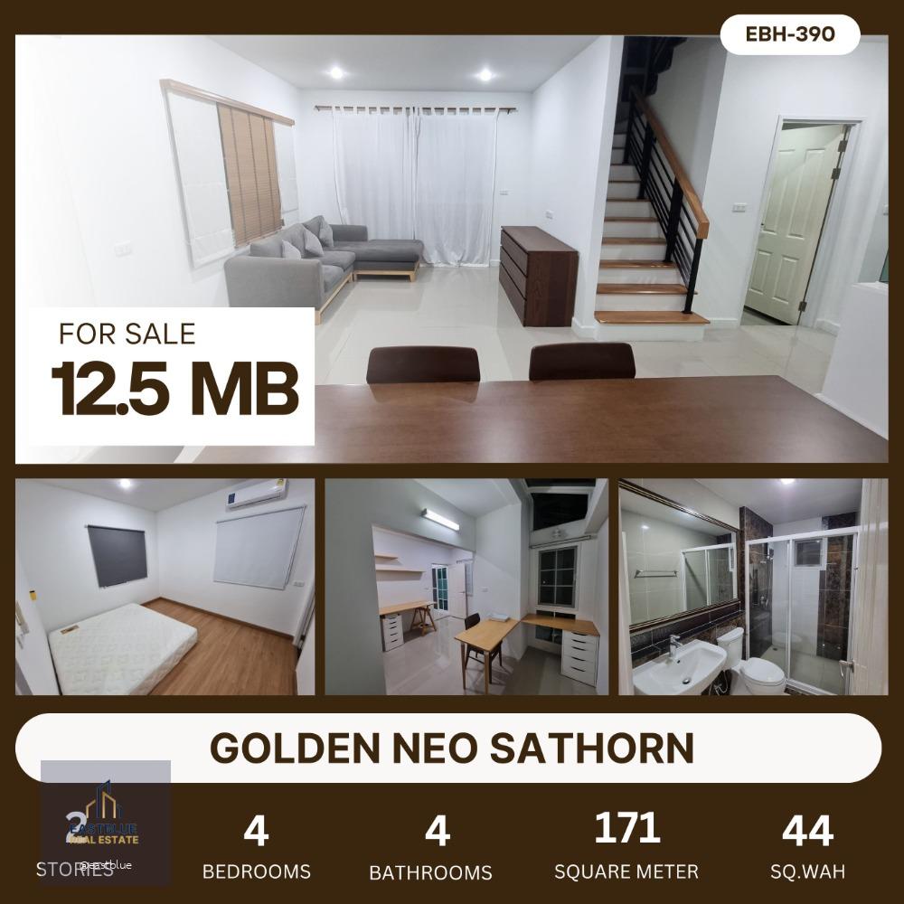 ขายบ้านแฝด Golden Neo Sathorn  แบบบ้าน London เลี้ยงสัตว์ได้