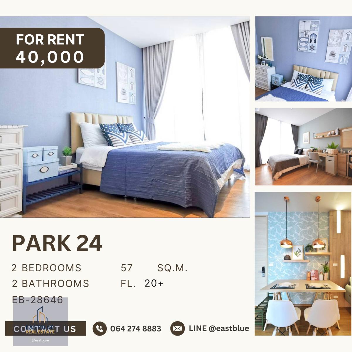 Park 24, 2 bed, 40000 per month