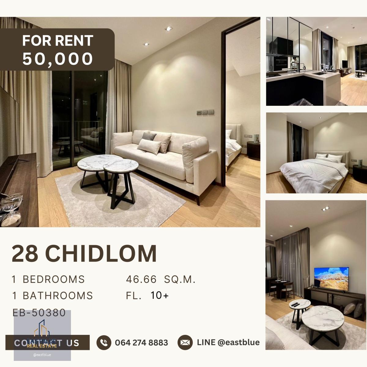 28 Chidlom, 1 bed, 50000 per month