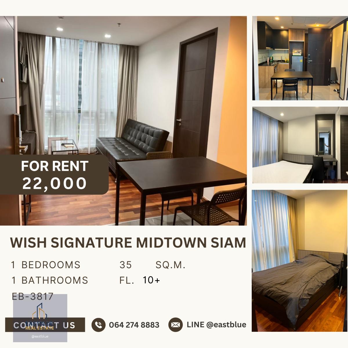 Wish Signature Midtown Siam, 1 bed, 22000 per month