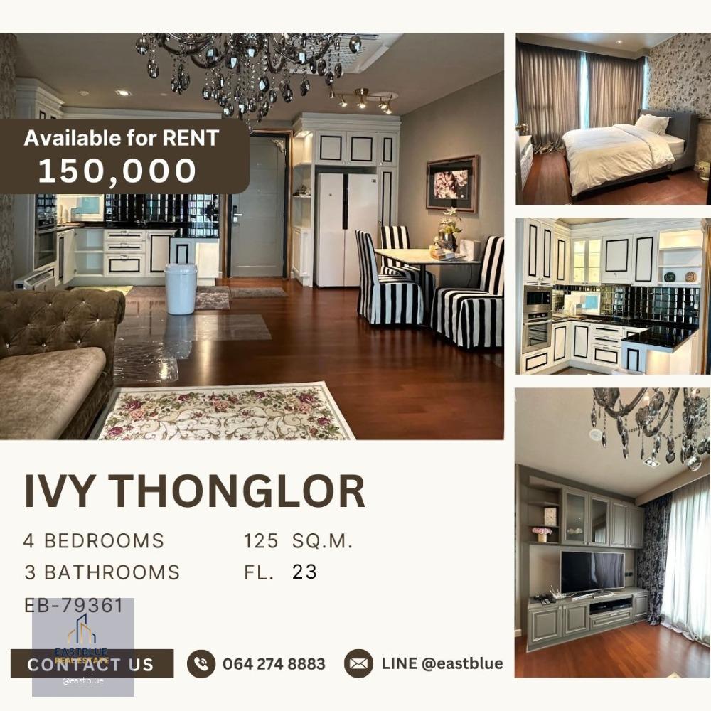 Ivy Thonglor 4 Beds 3 Baths Fully furnished 150k per month