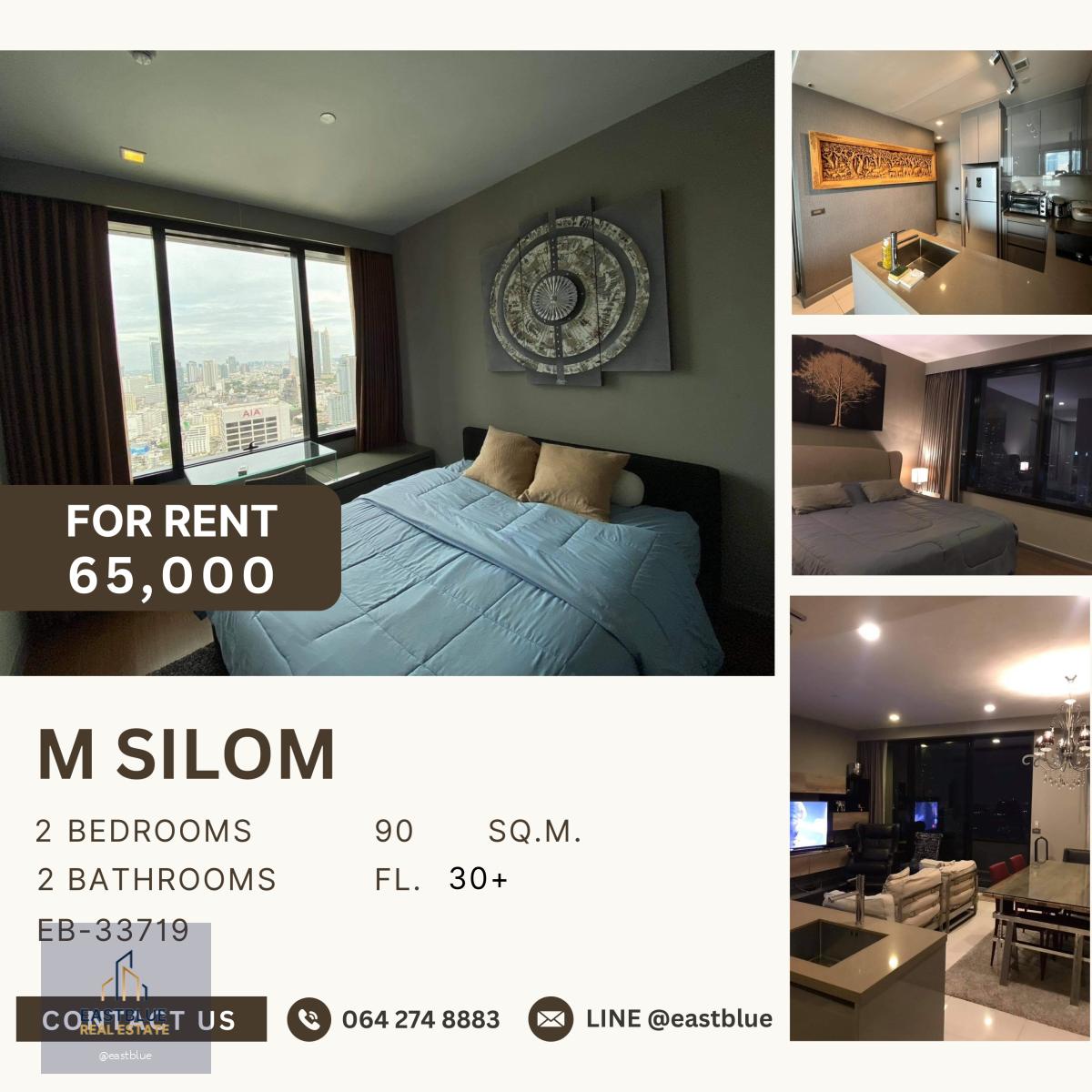 M Silom, 2 bed, 65000 per month