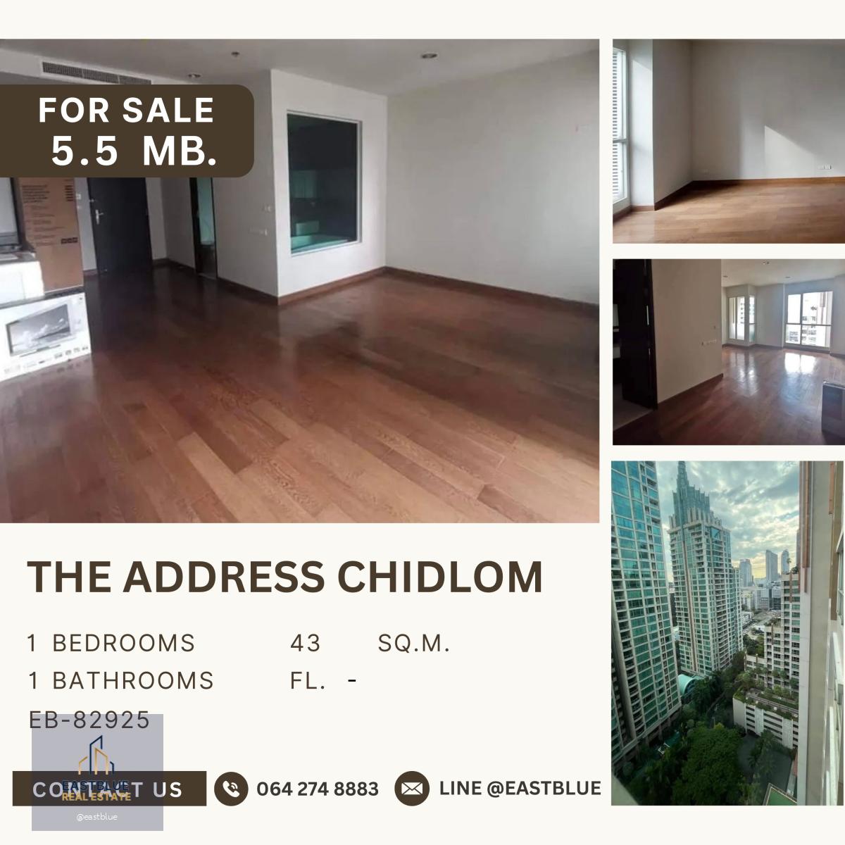 The Address Chidlom วิวดี ไม่บล็อก เหมาะกับการลงทุนและอยู่อาศัย ราคาดีที่สุดในตึก