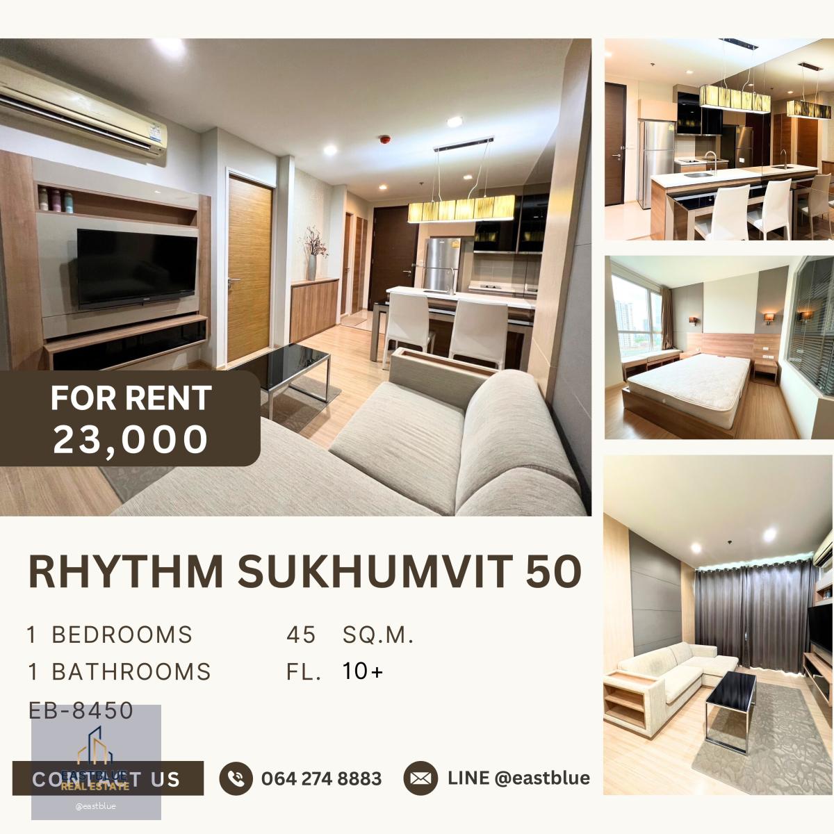 RHYTHM Sukhumvit 50, 1 bed, 23000 per month