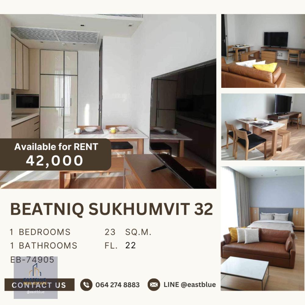 Beatniq Sukhumvit 32 1bed 1bath 42k per month available