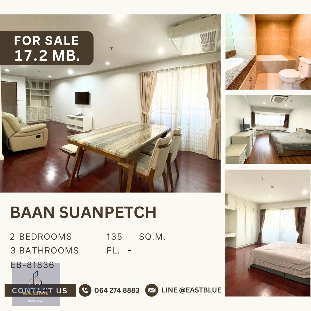 Baan Suanpetch BTS พร้อมพงษ์ ห้องสวย เฟอร์ครบ ครัวใหญ่