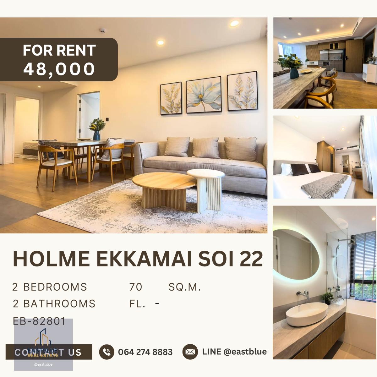 Holme Ekkamai Soi 22, 2 bed, 48000 per month