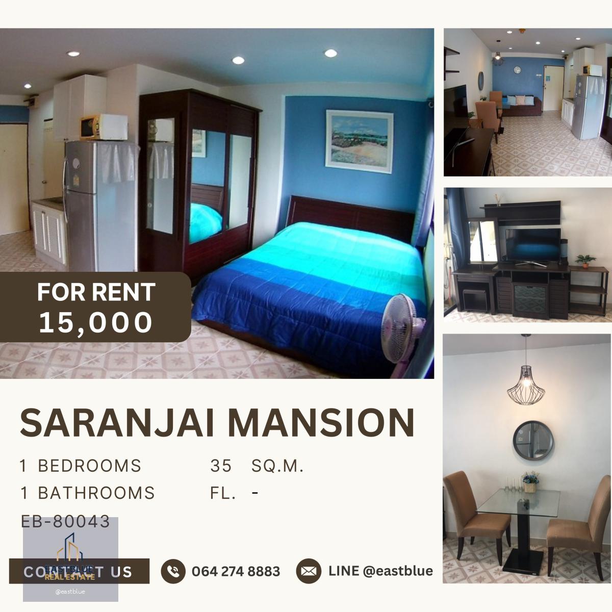 Saranjai Mansion, 1 bed, 15000 per month