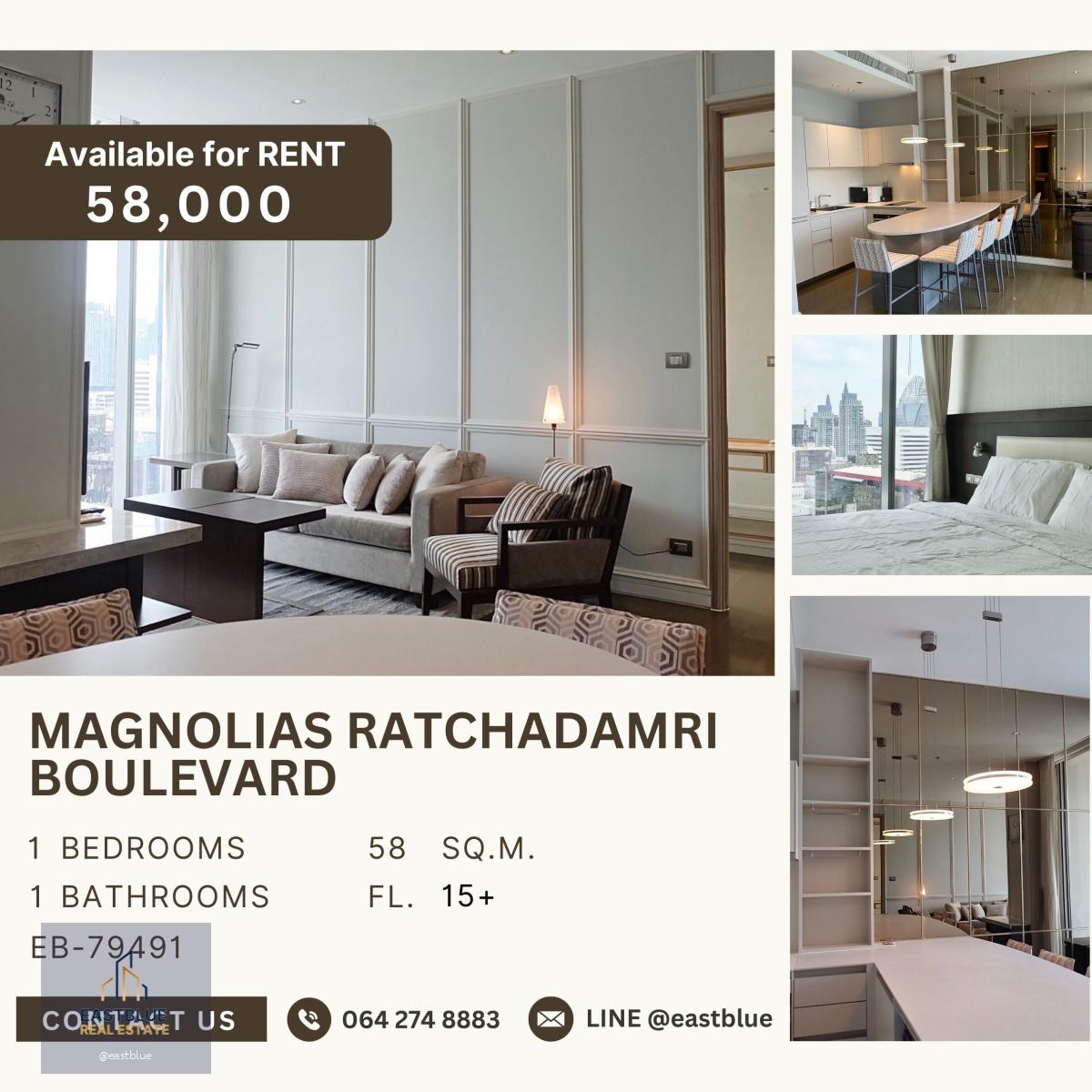 Magnolias Ratchadamri Boulevard, 1 bed, 58000 per month