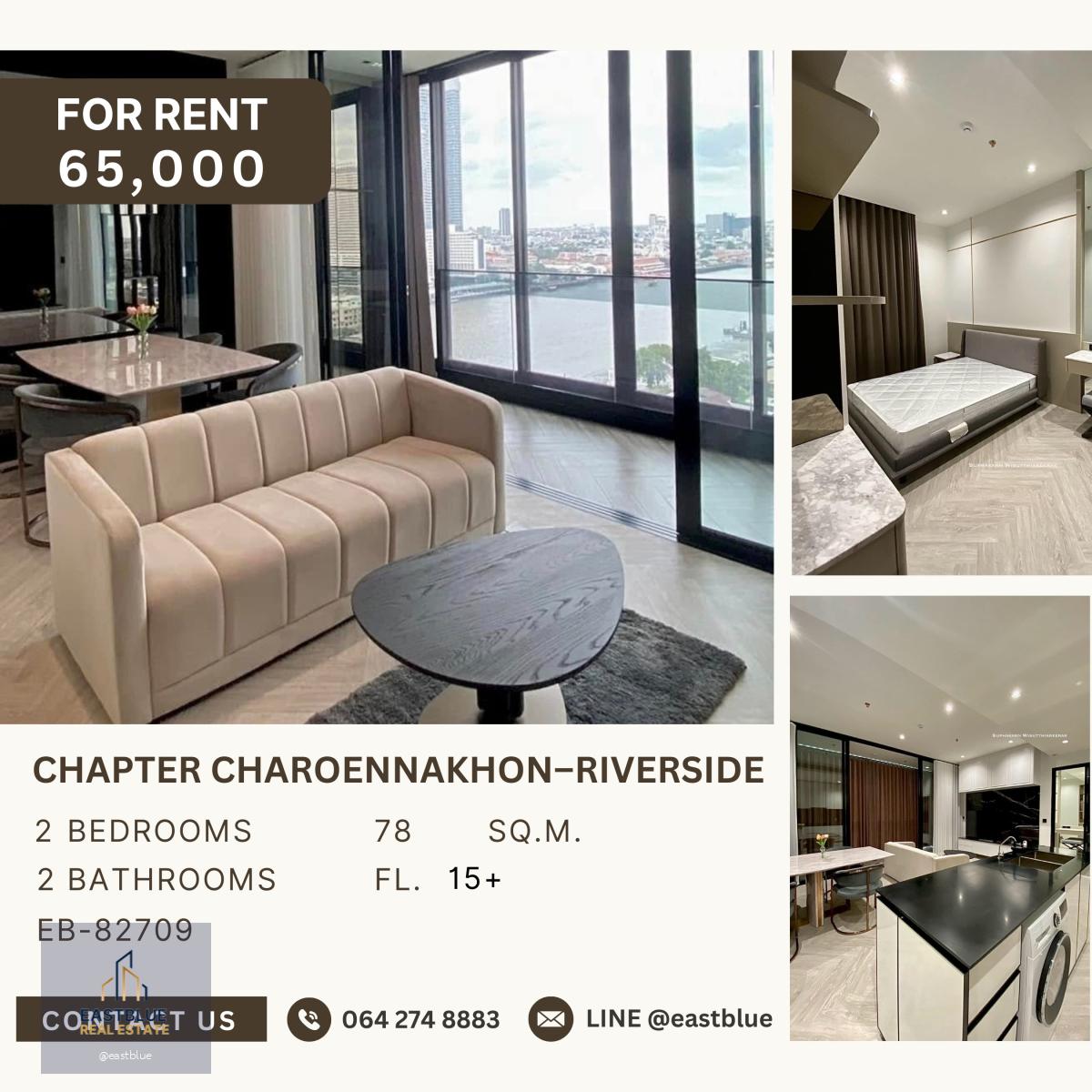 Chapter Charoennakhon–Riverside, 2 bed, 65000 per month