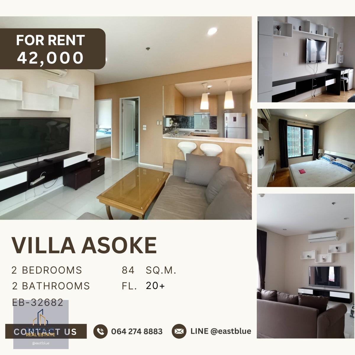 Villa Asoke, 2 bed, 42000 per month