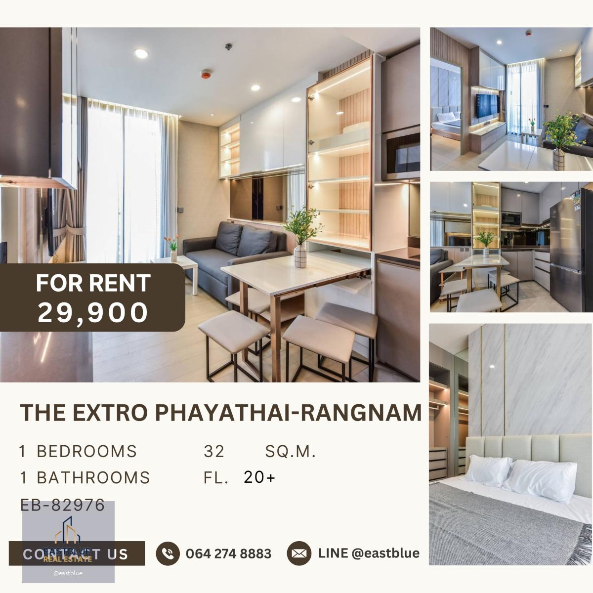 The Extro Phayathai-Rangnam, 1 bed, 29900 per month