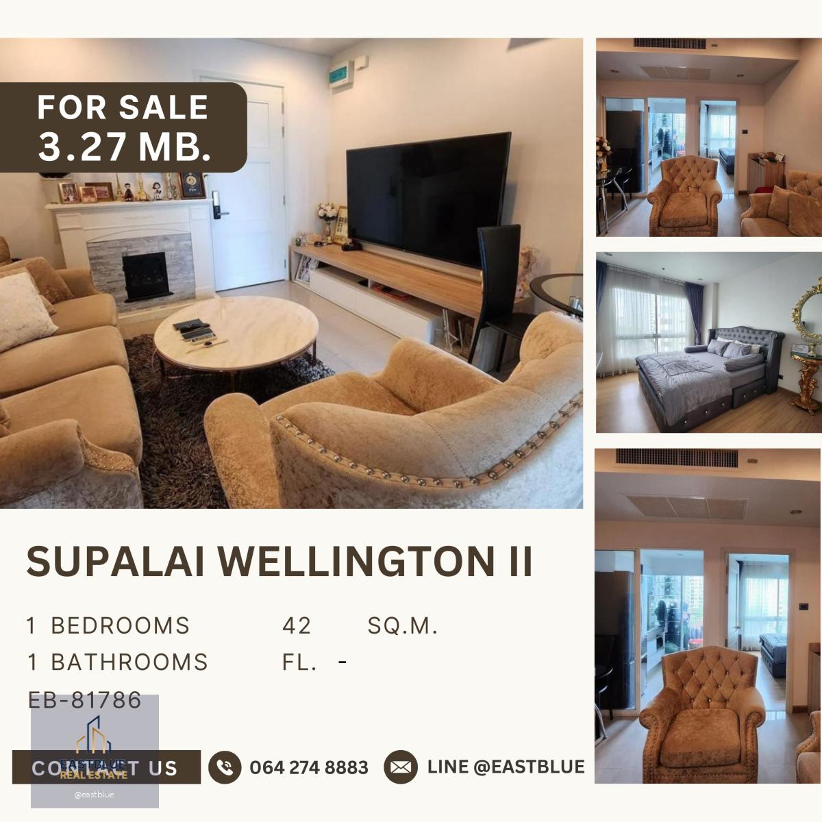 Supalai Wellington II ห้องสวยมาก เฟอร์ครบ วิวสระ ว่างพร้อมขาย