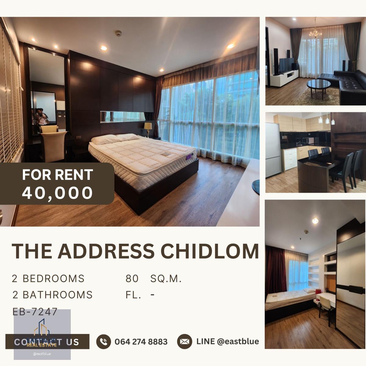 The Address Chidlom, 2 bed, 40000 per month