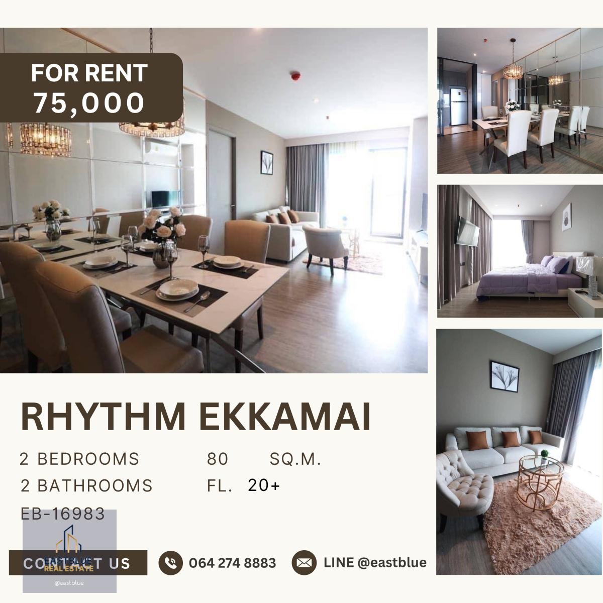 RHYTHM Ekkamai, 2 bed, 75000 per month