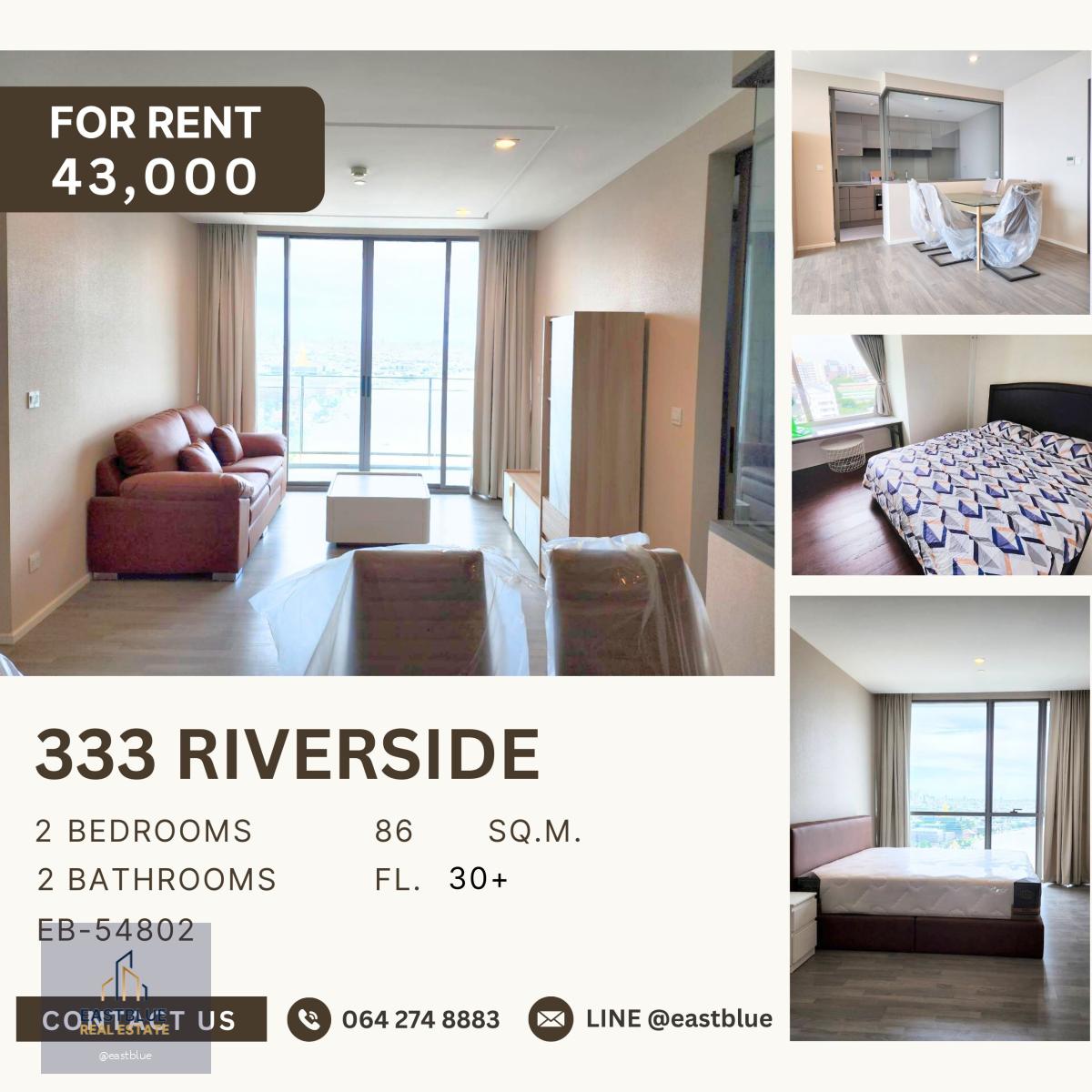 333 Riverside, 2 bed, 43000 per month