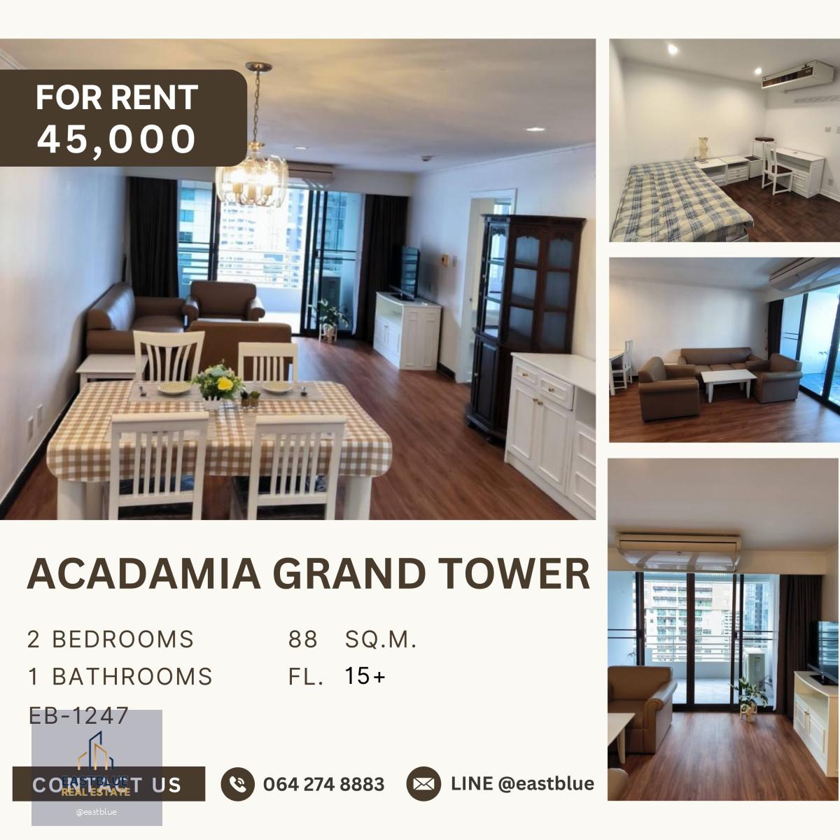 Acadamia Grand Tower, 2 bed, 45000 per month