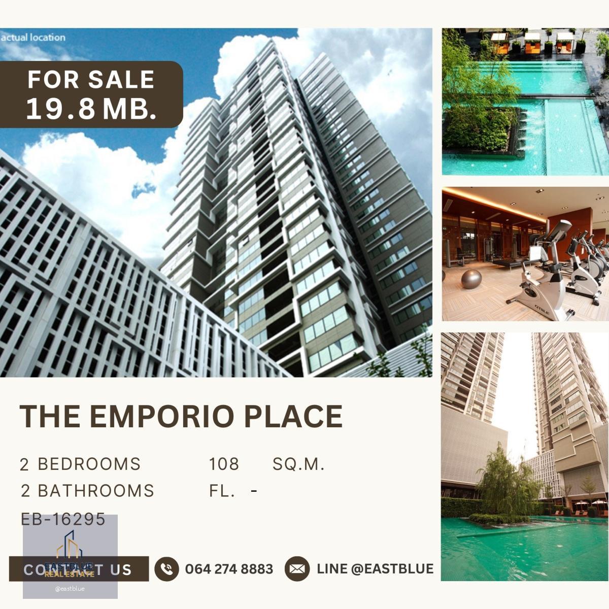 The Emporio Place 2 ห้องนอน ห้องสวย สภาพดี ชั้นสูง