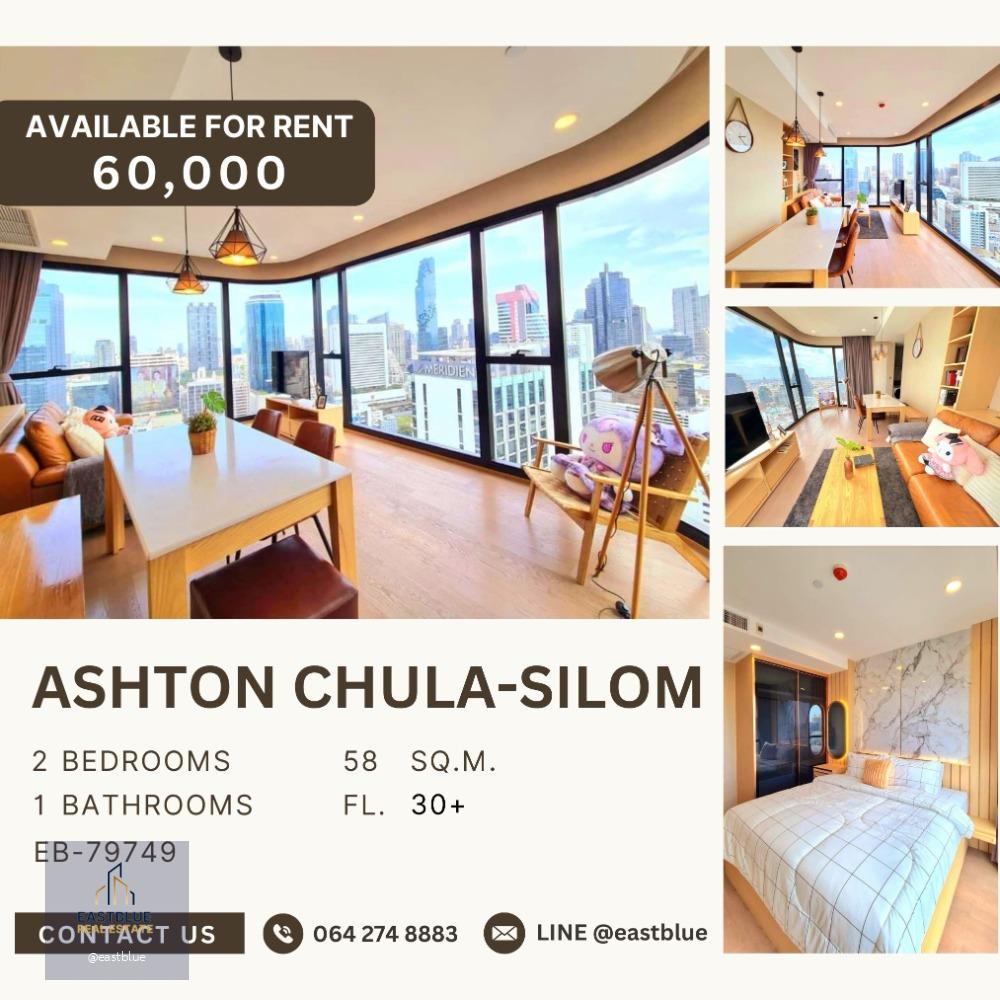 Ashton Chula-Silom 2 Bed Panoramic View Glass Walls 60,000 per month