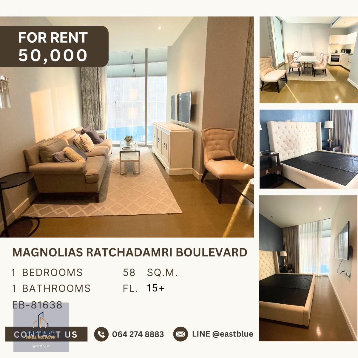 Magnolias Ratchadamri Boulevard, 1 bed, 50000 per month