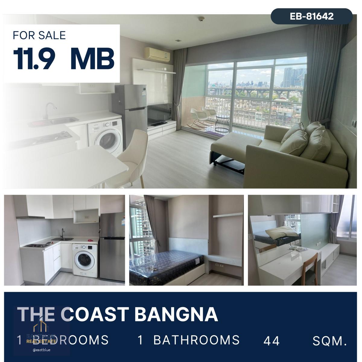 ขาย The Coast Bangna ห้องสวย สภาพดี รีโนเวทใหม่ มีทางเชื่อม BTS บางนา เดินทางสะดวกมาก