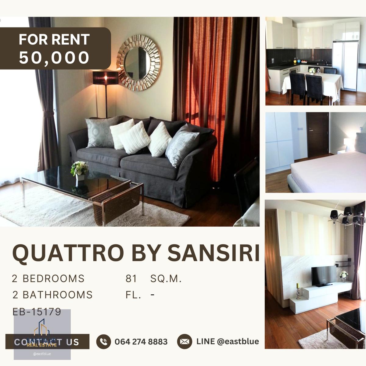 Quattro by Sansiri, 2 bed, 50000 per month