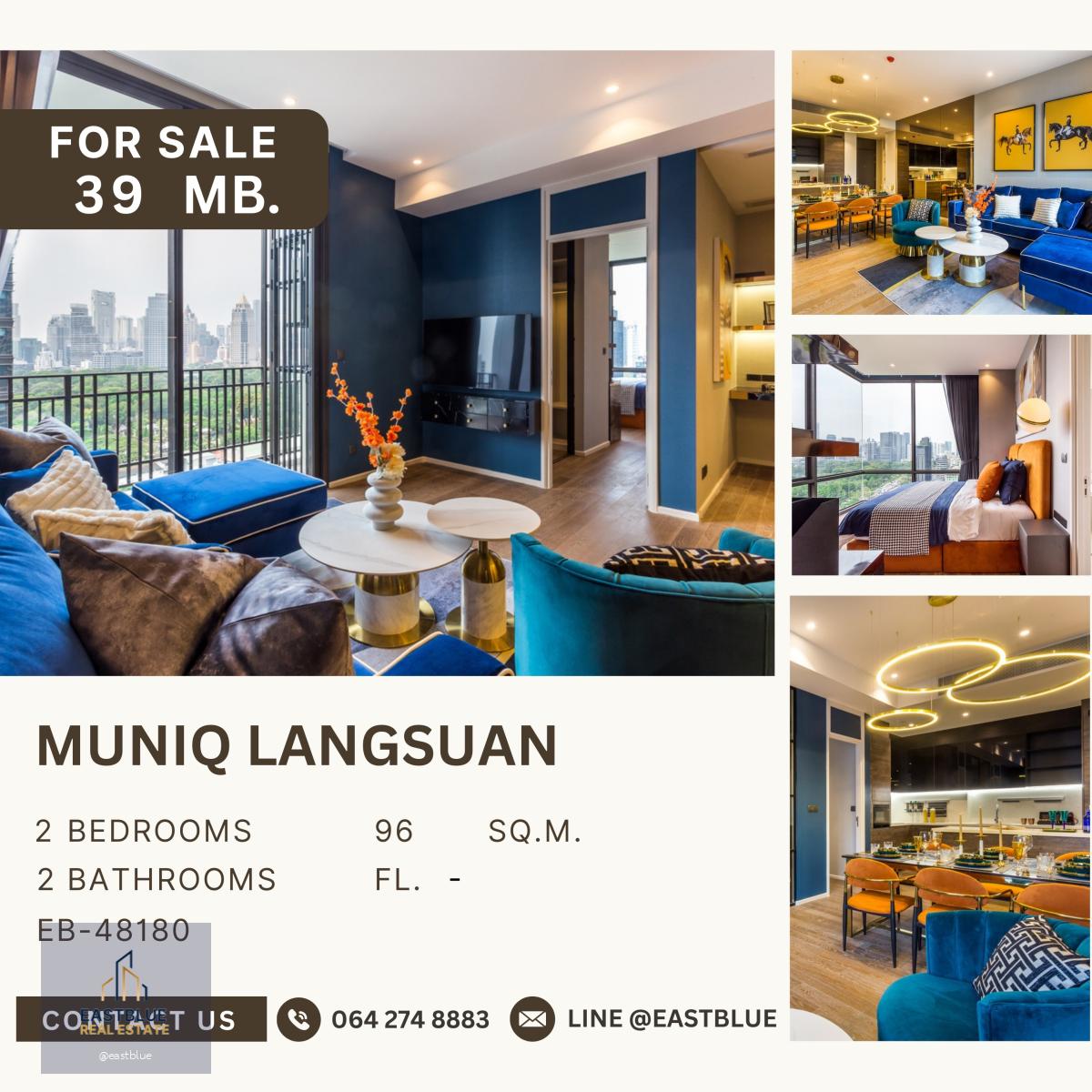 Muniq Langsuan ห้องแต่งสวยมาก วิวสวน ขายพร้อมผู้เช่า