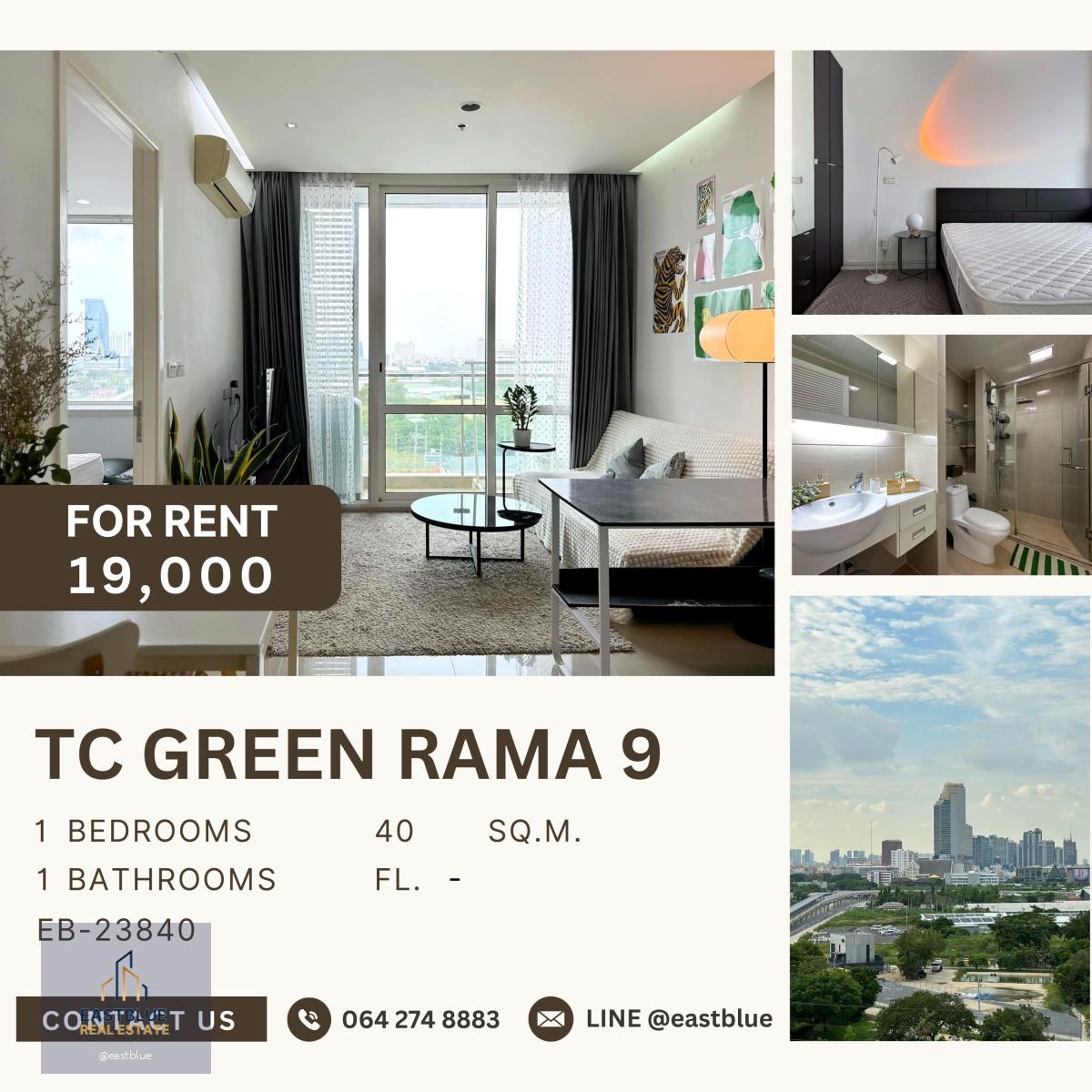 TC Green Rama 9, 1 bed, 19000 per month