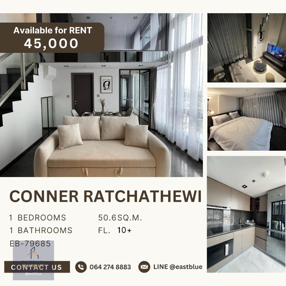 Conner Ratchathewi Duplex 1 Bed for rent 45,000