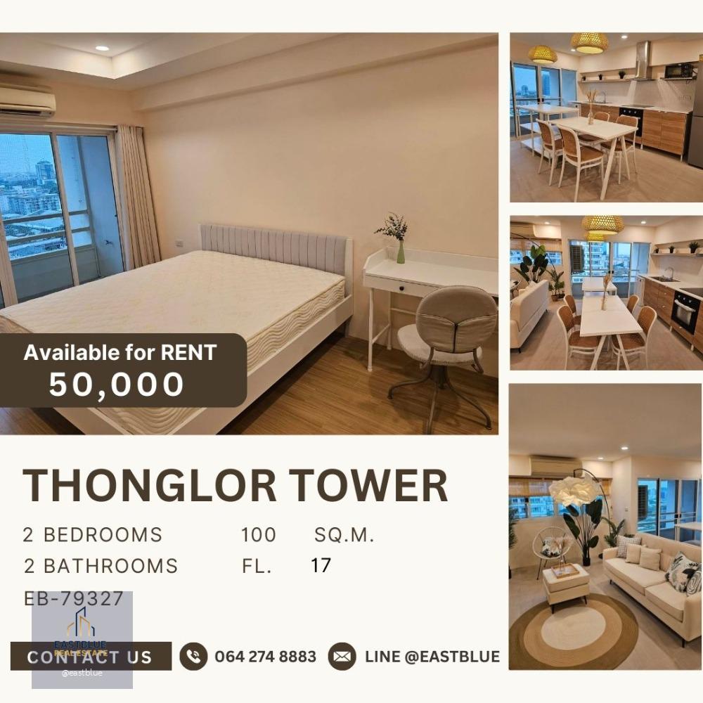 Newly Renovated duplex at Thonglor Tower 50k per month 064-274-8883