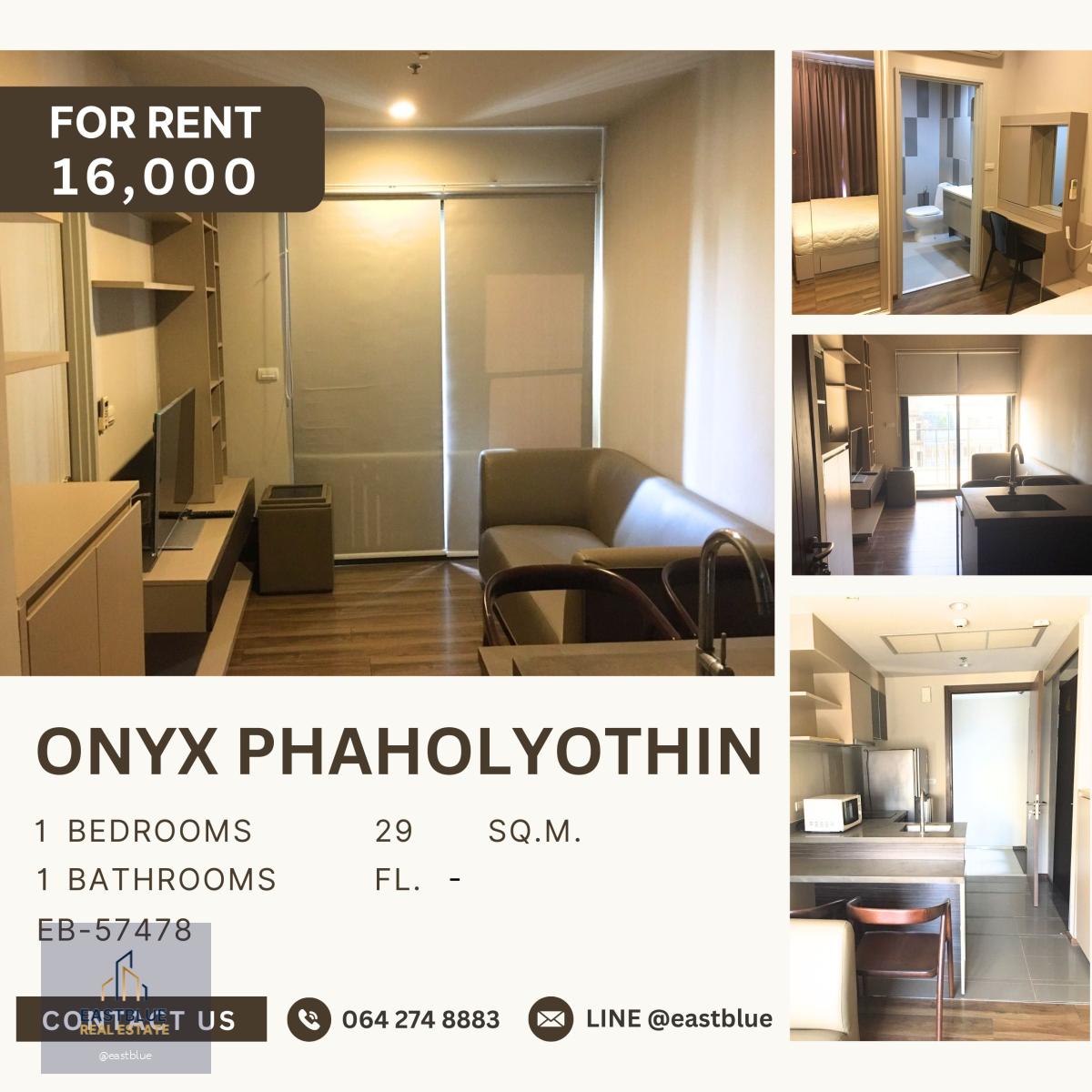 ONYX Phaholyothin, 1 bed, 16000 per month