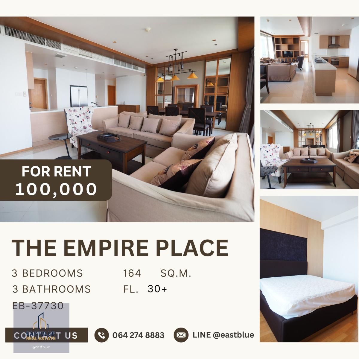 The Empire Place, 3 bed, 100000 per month