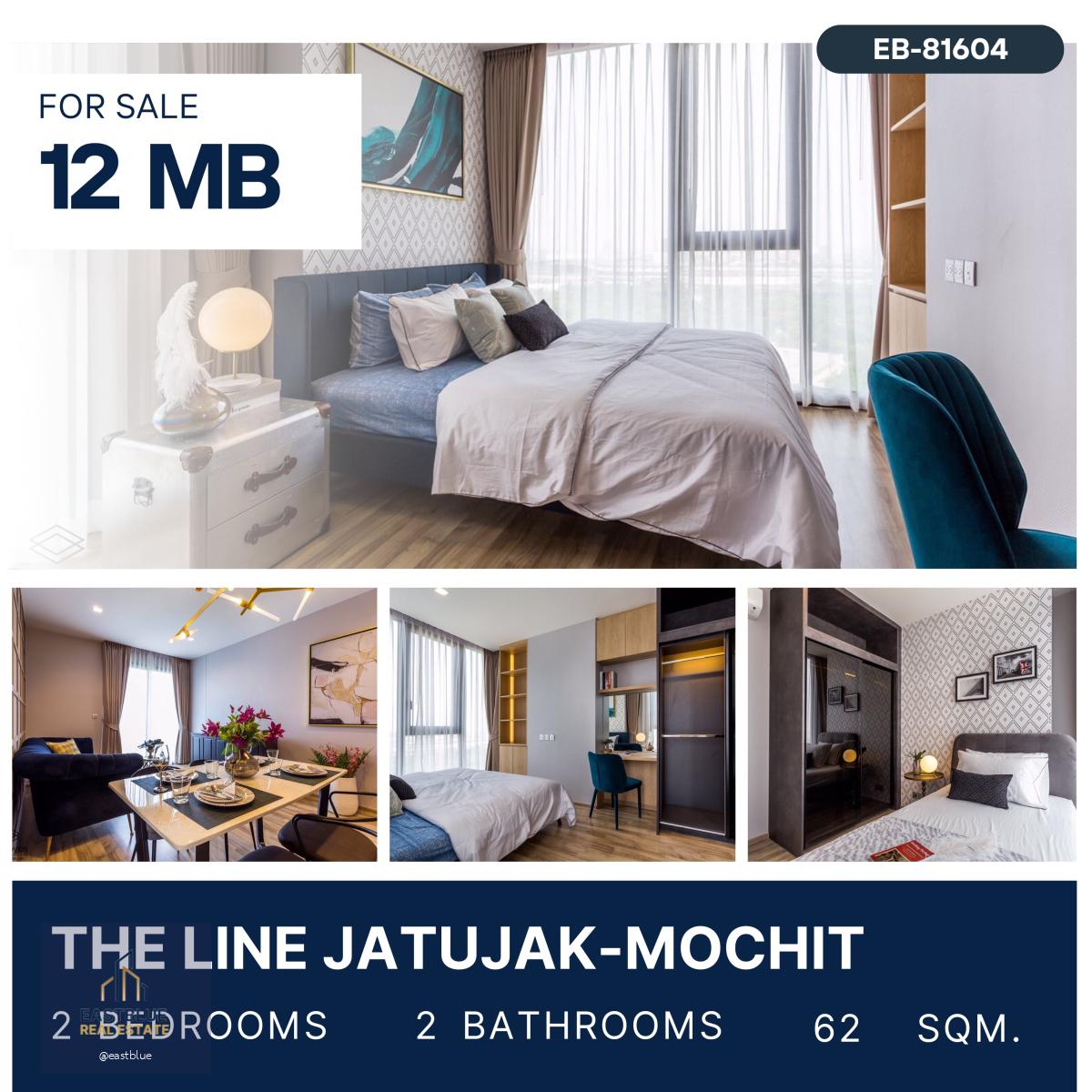 The Line Jatujak-Mochit 2 ห้องนอน ราคาดี เลี้ยงสัตว์ได้ไม่ต้องแอบ มีส่วนกลางให้สัตว์เลี้ยง ห้องชั้นสูง 12 MB.