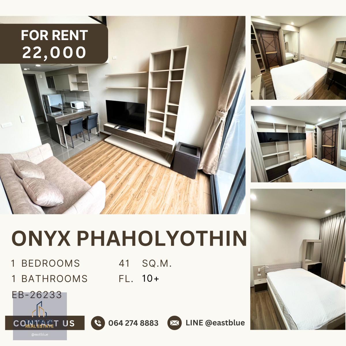 ONYX Phaholyothin, 1 bed, 22000 per month