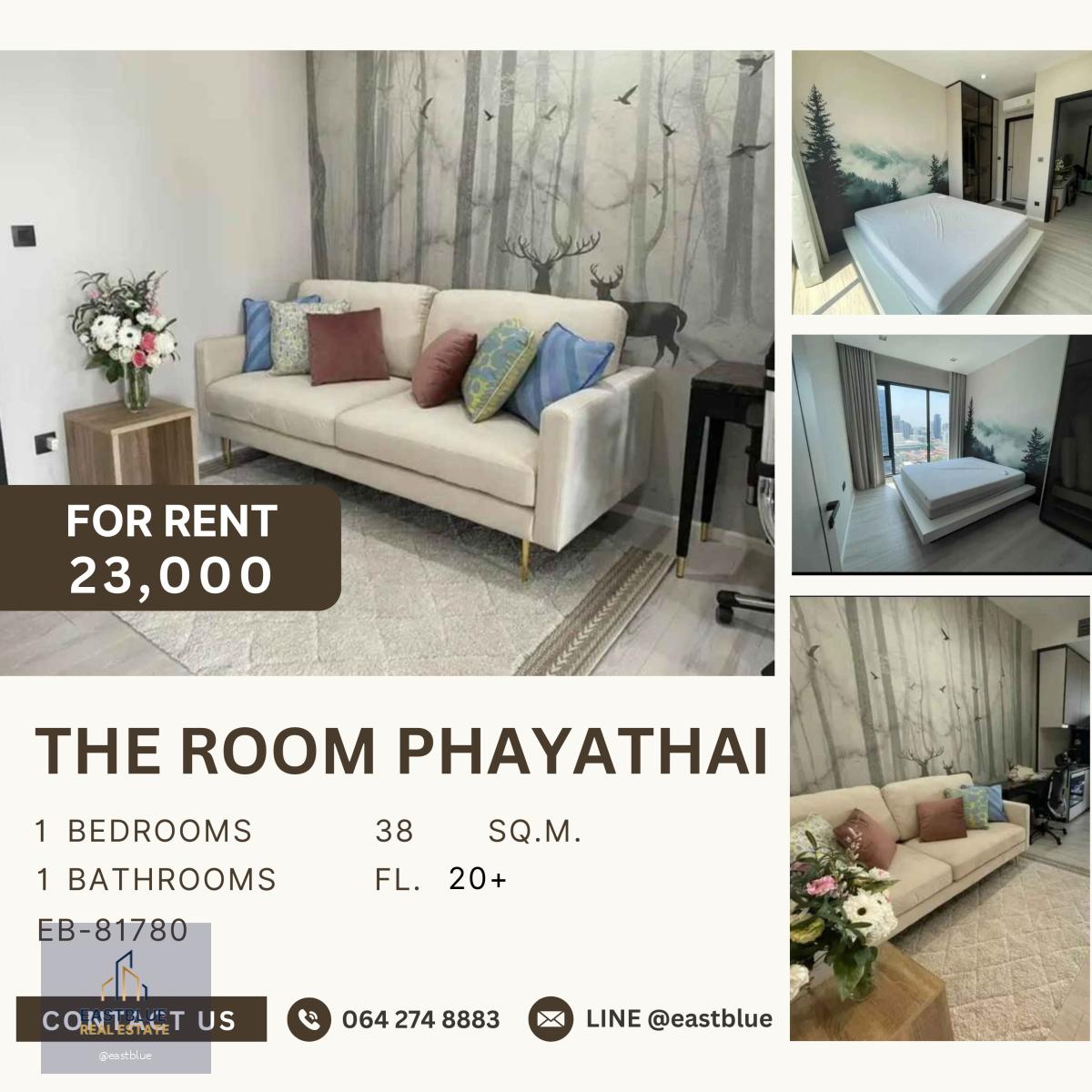 The Room Phayathai, 1 bed, 23000 per month