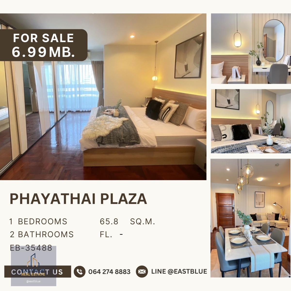 Phayathai Place คอนโดติด bts พญาไท 0 เมตร ห้องพึ่งตกแต่งห้องเสร็จ ห้องสวย มีที่จอดรถประจำให้