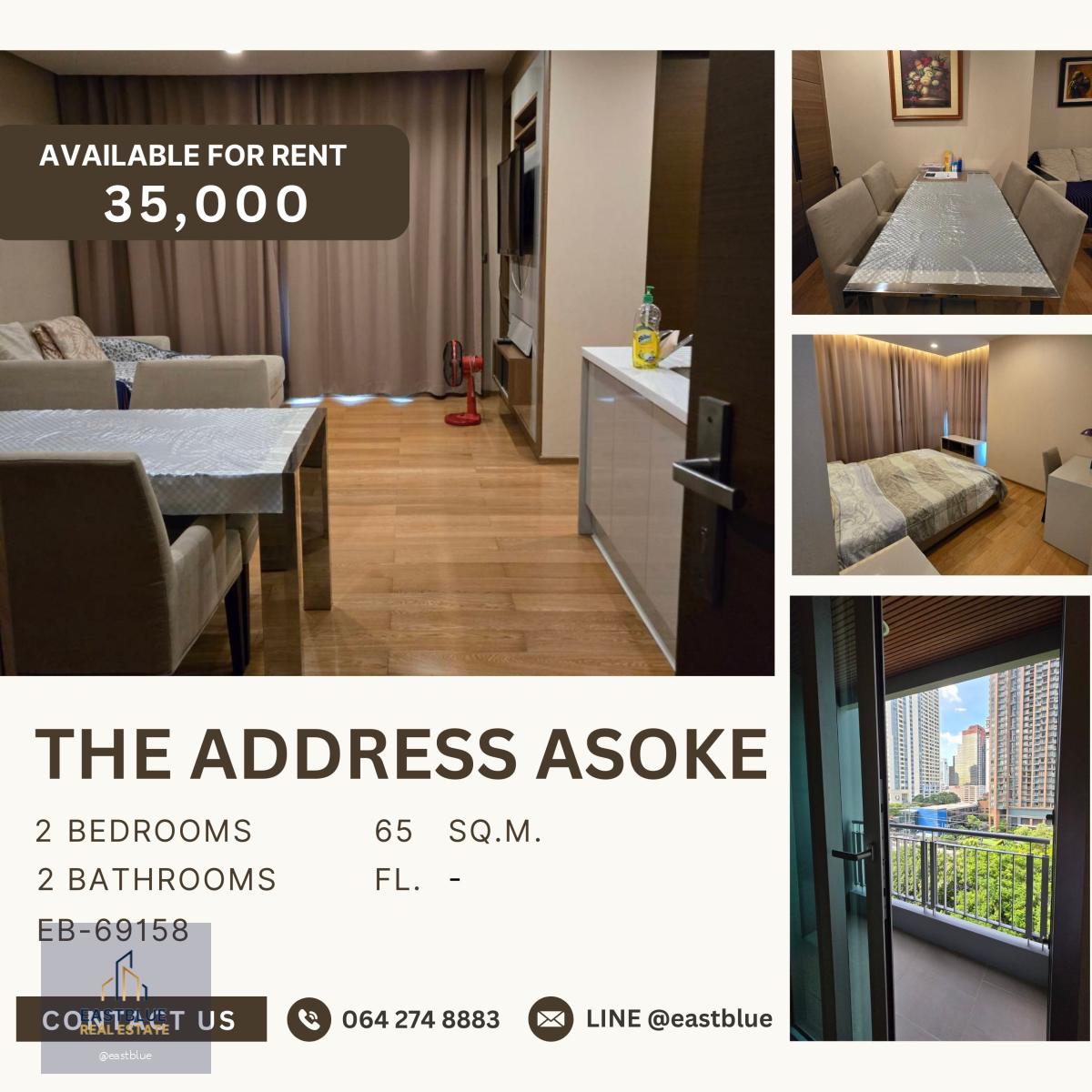 The Address Asoke, 2 bed, 35000 per month