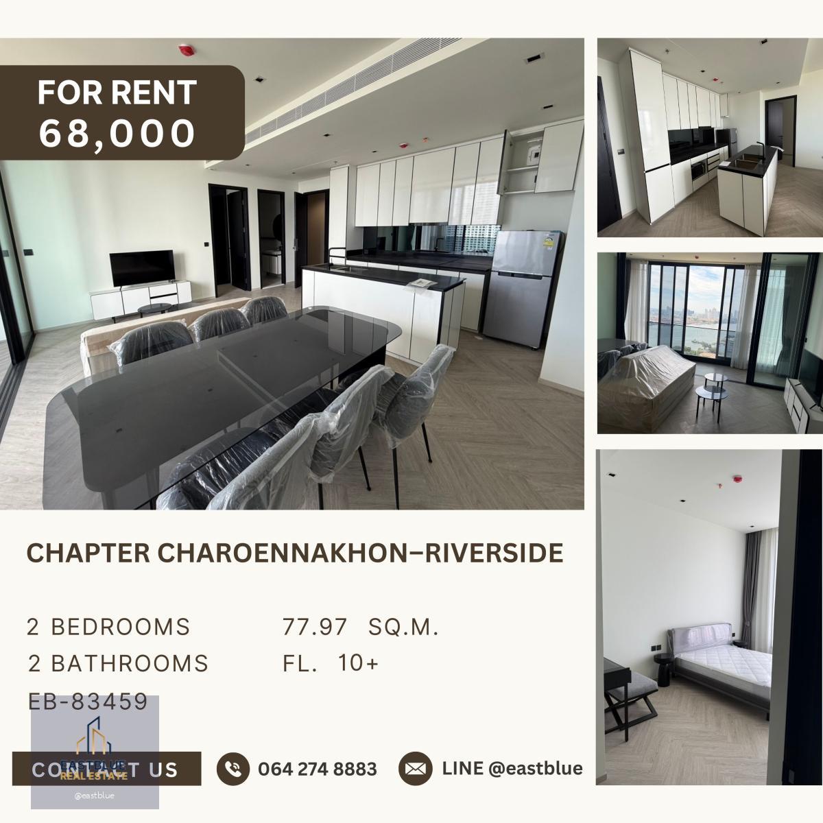 Chapter Charoennakhon–Riverside, 2 bed, 68000 per month