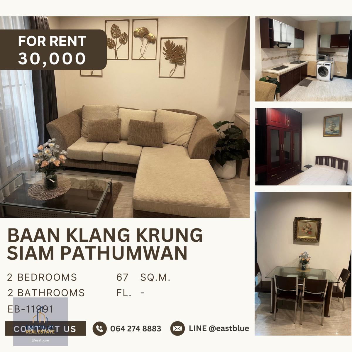 Baan klang krung 2bed, 9m