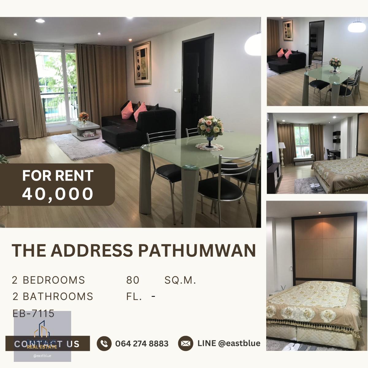 The Address Pathumwan, 2 bed, 40000 per month